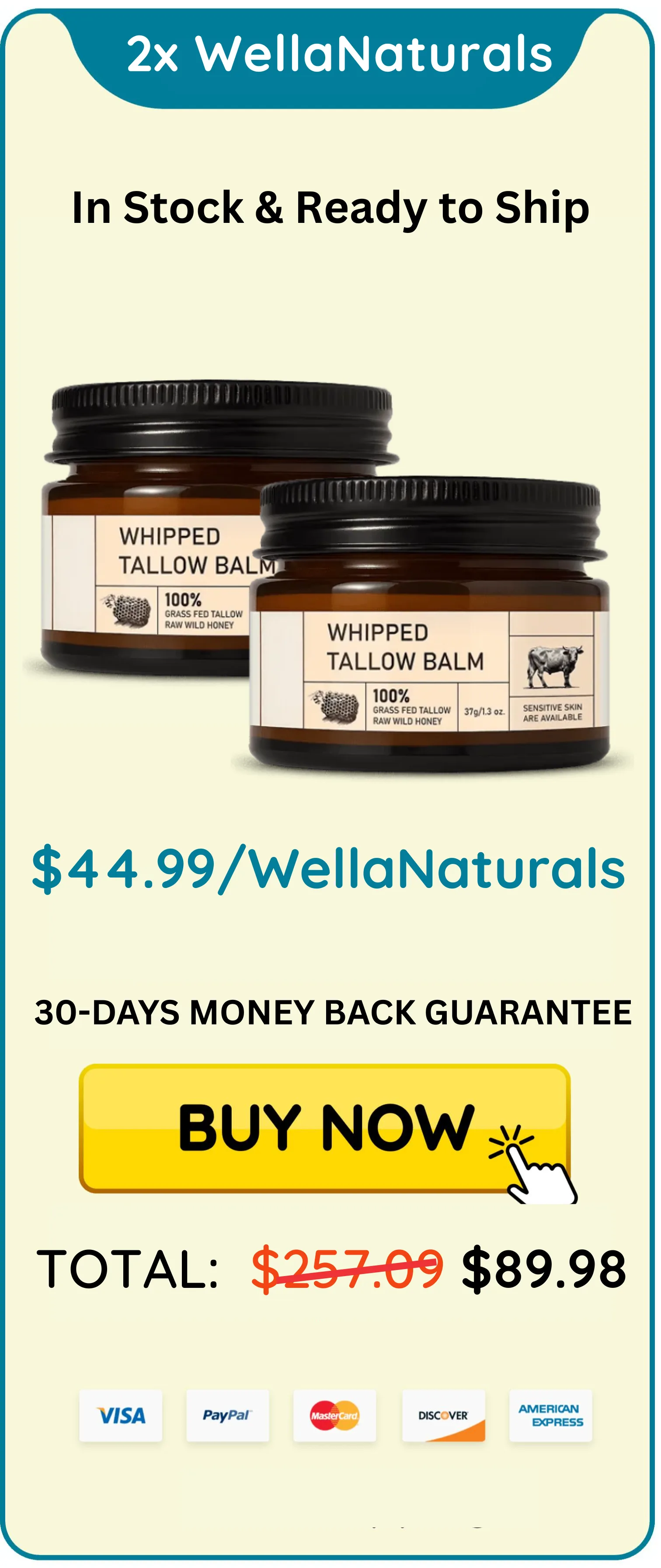 wella naturals whipped tallow balm package 2